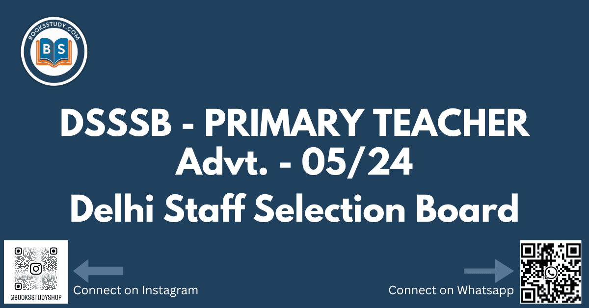 DSSSB Primary Teacher PRT Recruitment 2025